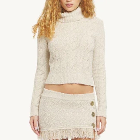 New Asta Resort Angelina Cable Knit Sweater - Snow - Picture 1 of 14